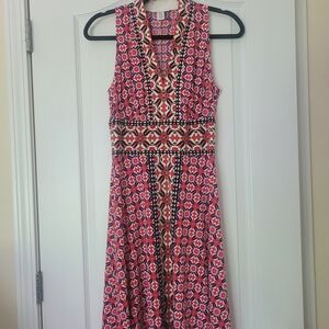 London Times Pink Sleeveless V-Neck Midi Sundress, Wore 2 times only.